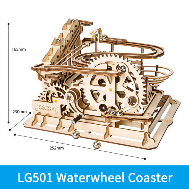 3D DIY Wooden Puzzle Roller Coaster Children's Toys