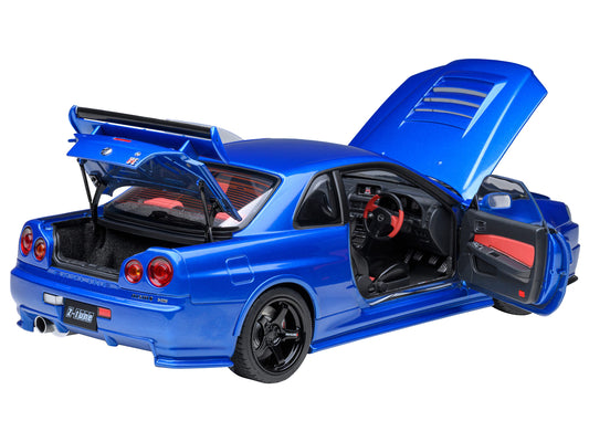 Nissan Skyline GT-R R34 Nismo Z-TUNE RHD (Right Hand Drive) Bayside Blue 1/18 Model Car by Autoart