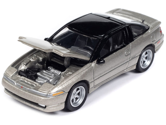 1990 Mitsubishi Eclipse GSX LaSalle Silver Metallic with Black Top "Import Legends" Limited Edition 1/64 Diecast Model Car by Auto World