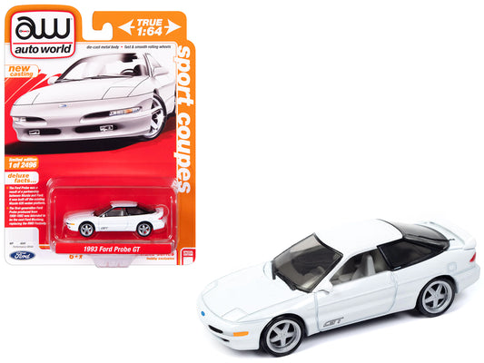 1993 Ford Probe GT Performance White "Sport Coupes" Limited Edition to 2496 pieces Worldwide 1/64 Diecast Model Car by Auto World