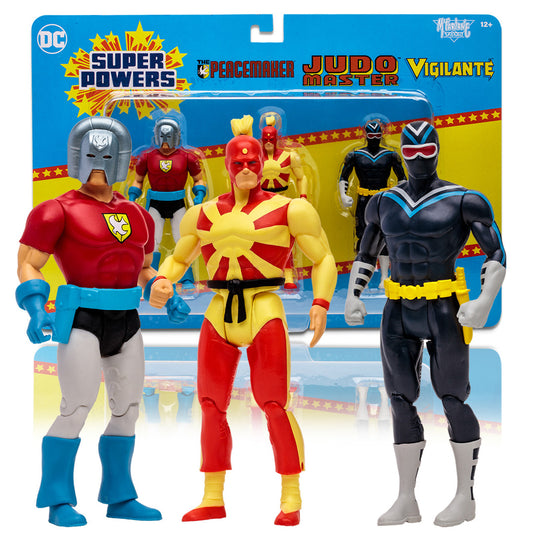 DC Super Powers Peacemaker, Judo Master, and Vigilante 4-Inch Scale Action Figure 3-Pack - HERETOSERVEYOU