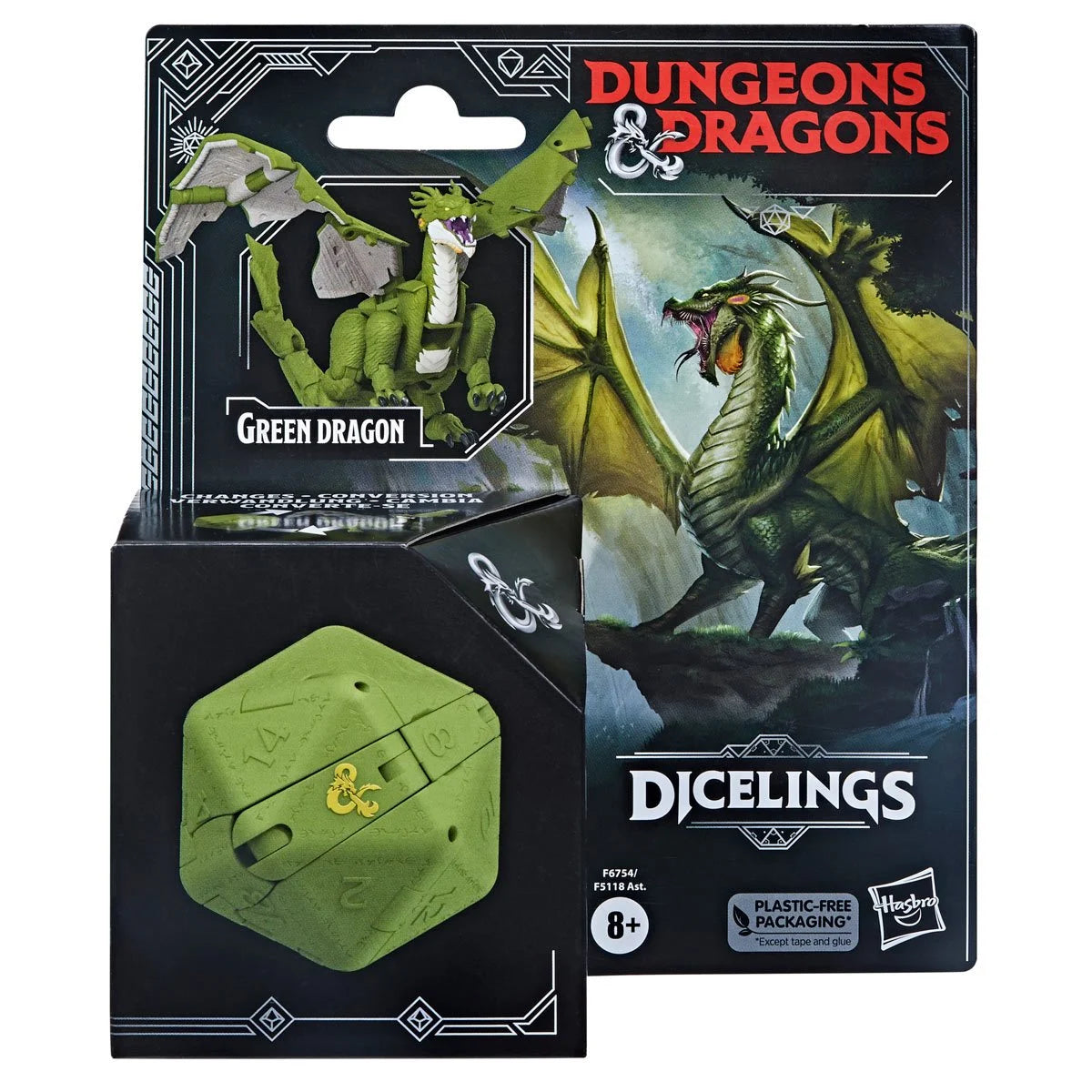 D&D Dicelings Green Dragon Converting Figure in a box - Heretoserveyou