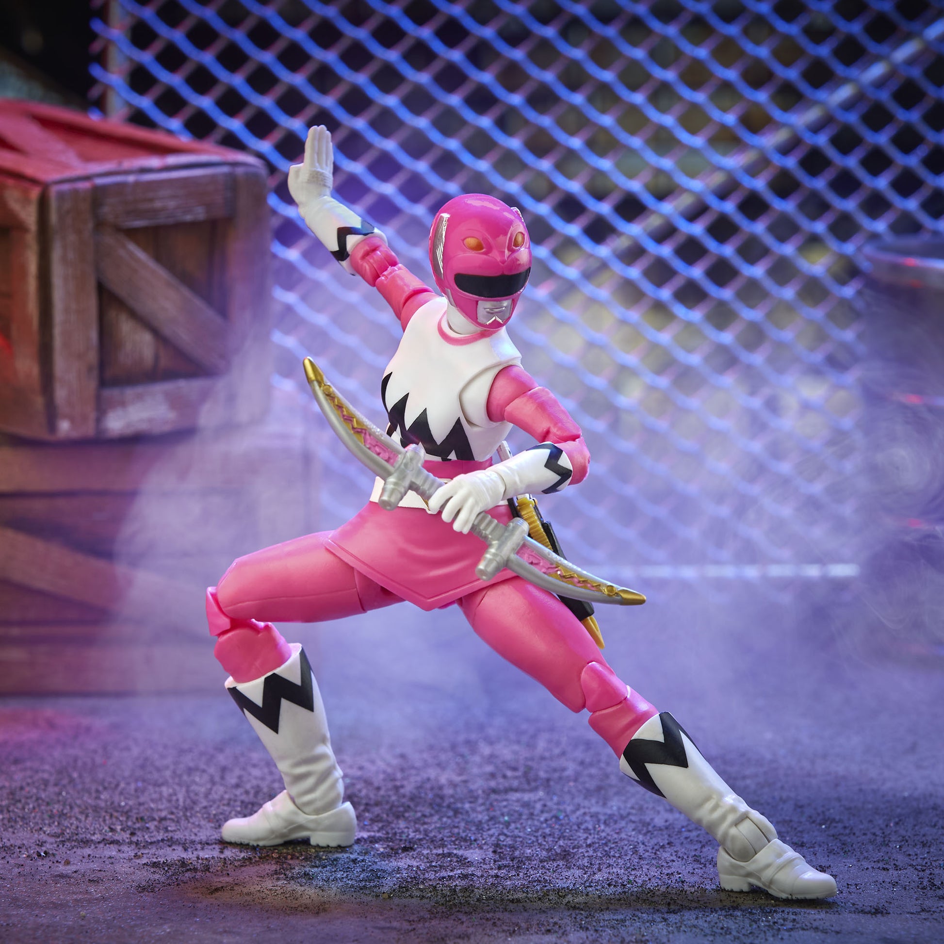Power Rangers Lightning Collection Lost Galaxy Pink Ranger Figure Toy attack pose - Heretoserveyou