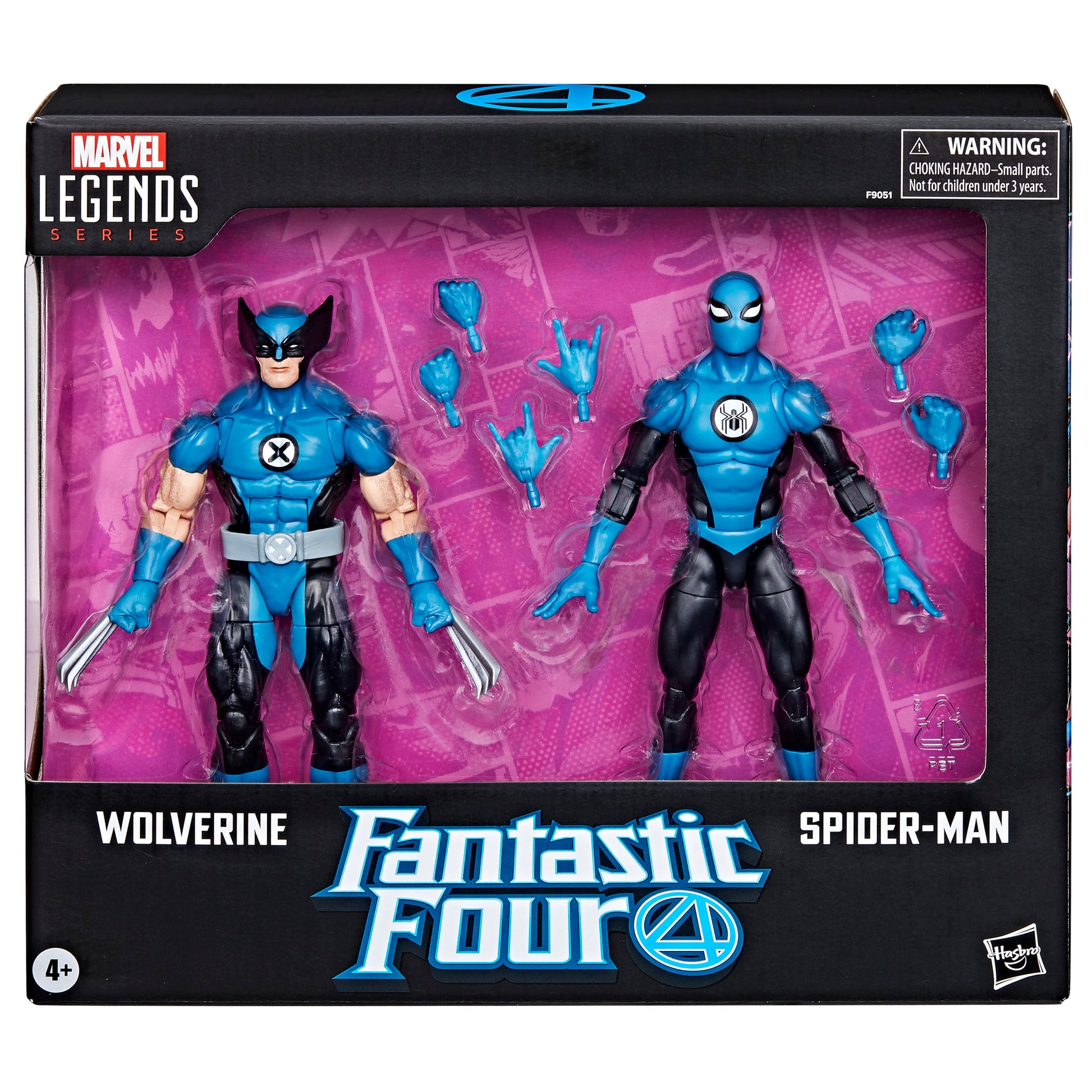 Marvel Legends Series Wolverine and Spider-Man, Fantastic Four Comics Collectible 6-Inch Action Figure 2-Pack