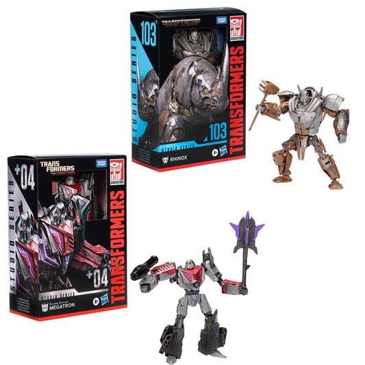 Transformers Studio Series Voyager 103 Rhinox and Studio Series 04 Gamer Edition Megatron (Pack of 2)