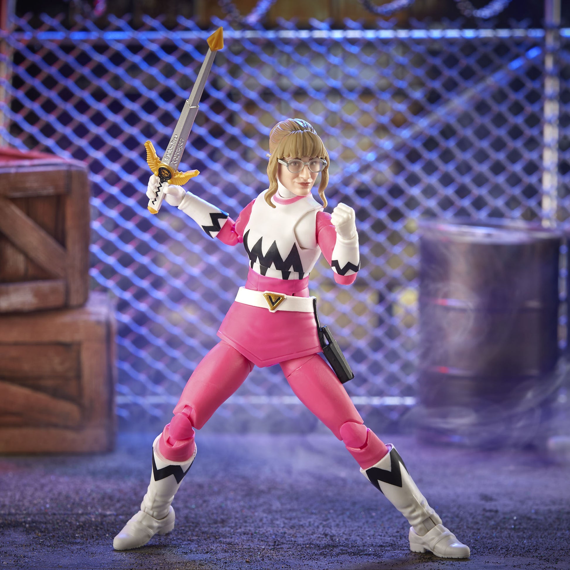 Power Rangers Lightning Collection Lost Galaxy Pink Ranger Figure Toy split pose - Heretoserveyou
