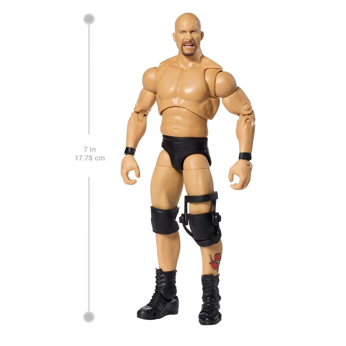 Stone Cold Steve Austin Action Figure showing how tall the figure is - Heretosereyou