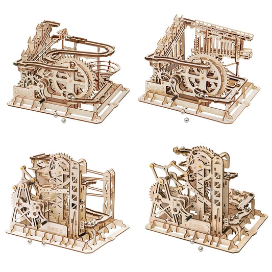 3D DIY Wooden Puzzle Roller Coaster Children's Toys
