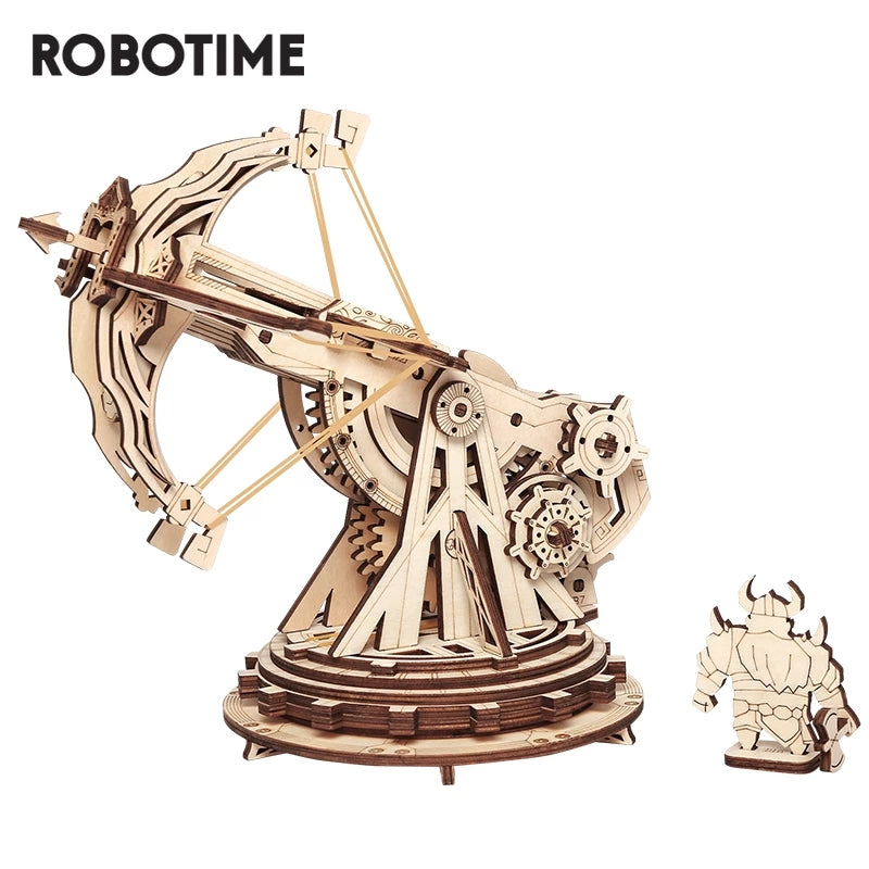 Robotime ROKR Siege Heavy Ballista 3D Wooden Puzzle War Game Assembly Toys Gifts for Children Boys Kids KW401