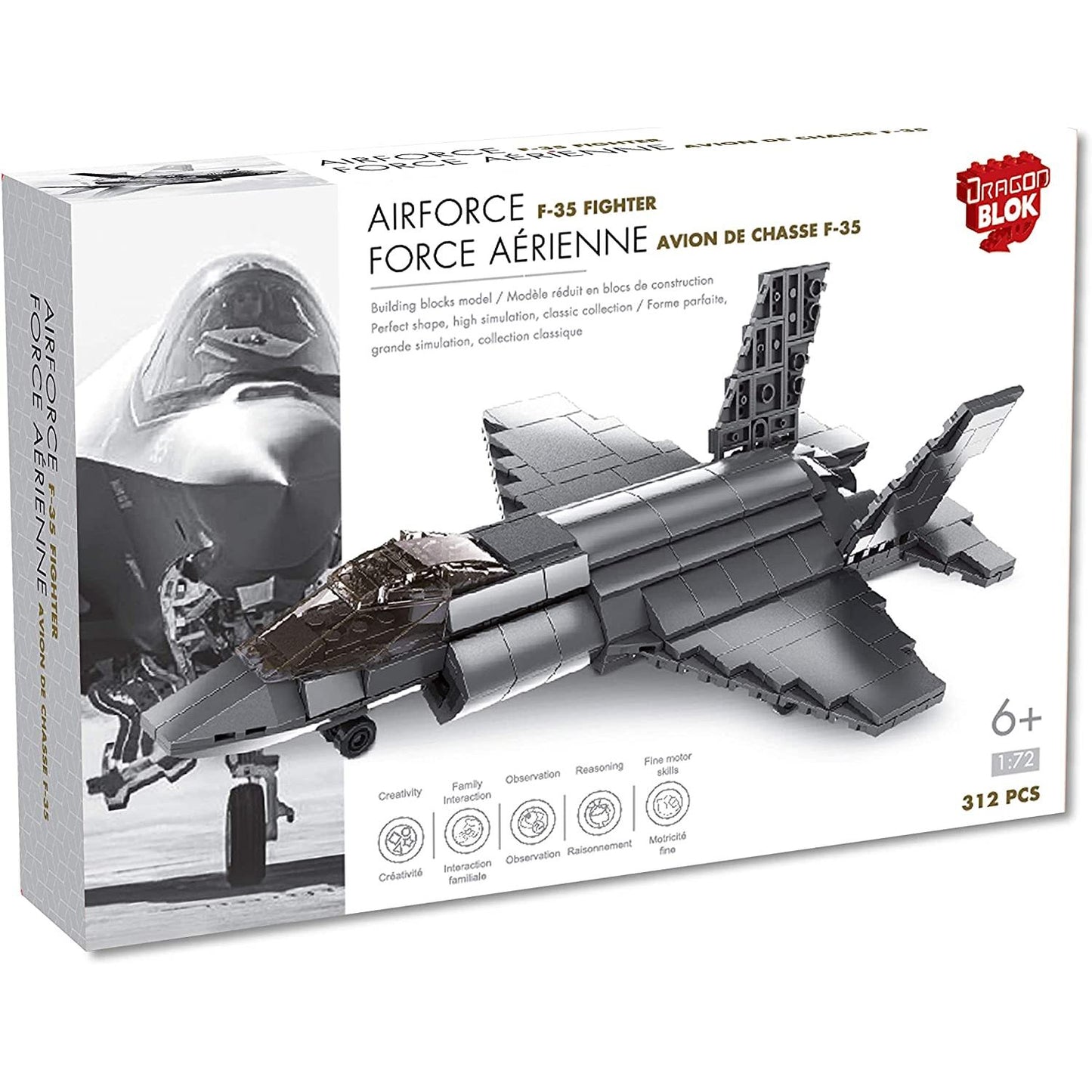 Dragon Blok - Air Force - F-35 Fighter Jet - 312 Pieces