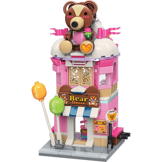 Dragon Blok - City Corner - Bear House - 281 Pieces Toy Building Set