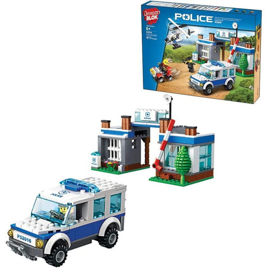 Dragon Blok - Police - Forest Police Department Building Set - 411 Pieces