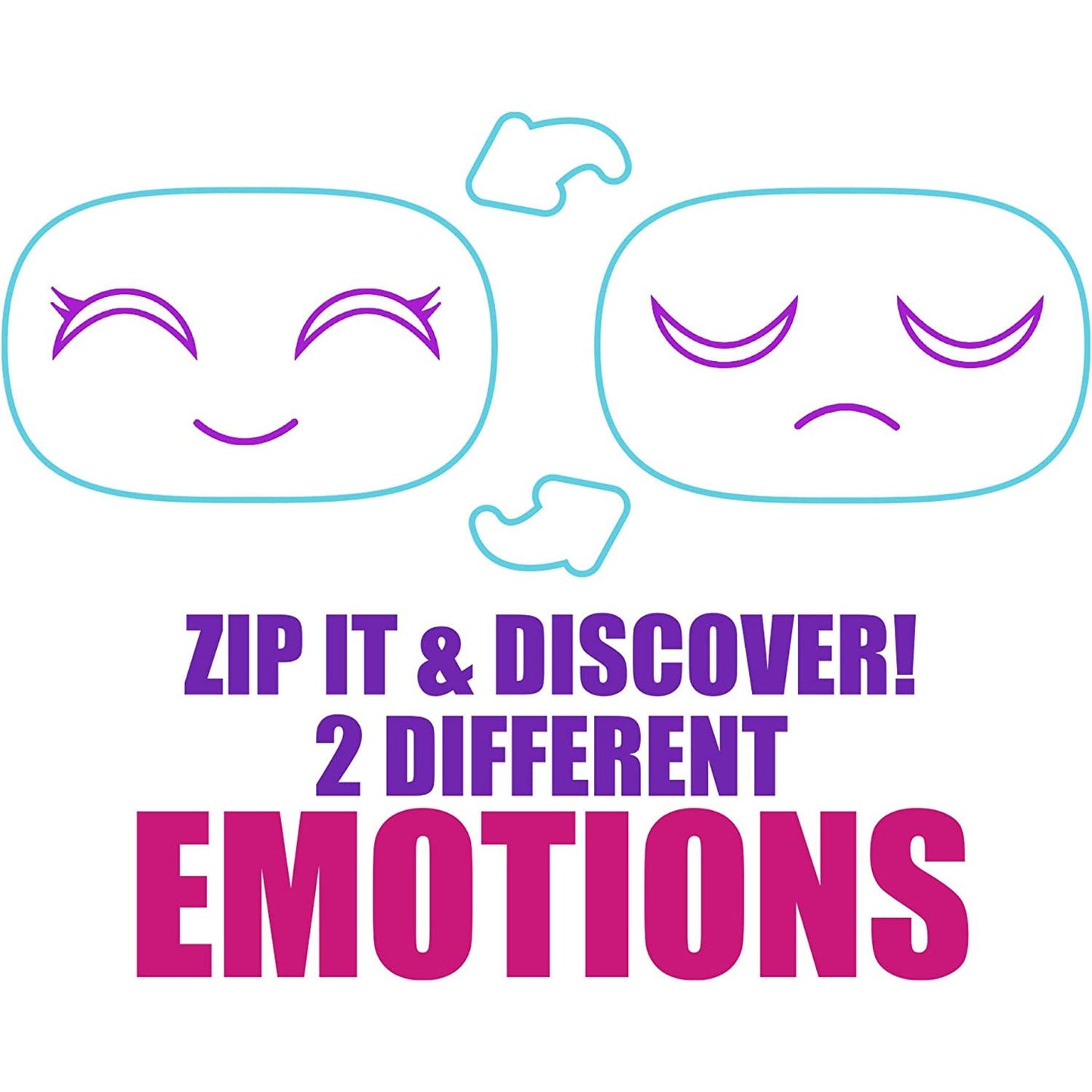 ZIPPETZ- 2 in 1 Reversible Animals - Sloth Glass Eyes & Llama Sleepy Eyes - Super Soft Plush Buddies