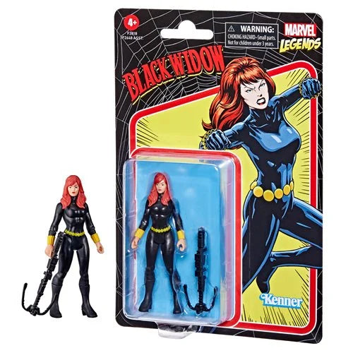 Marvel Legends Retro 375 Collection Black Widow 3.75 Inch Action Figure - Action & Toy Figures Heretoserveyou