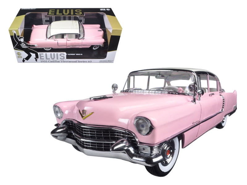 1955 Pink Cadillac Fleetwood Series 60 Special "Elvis Presley" 1/18 Diecast Model Car by Greenlight