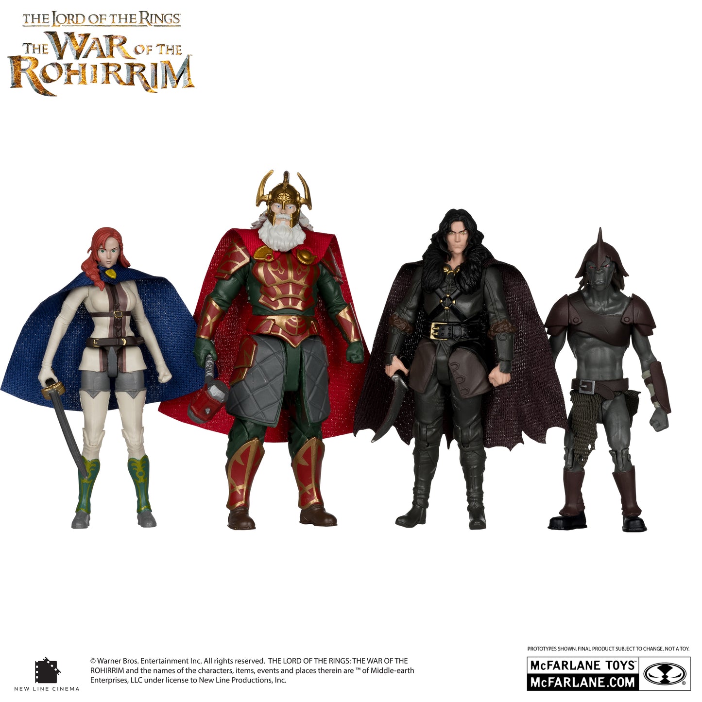 [PRE-ORDER] The Lord of Rings: The War of the Rohirrim 4in Action Figure Gold Label 4 pack McFarlane Toys