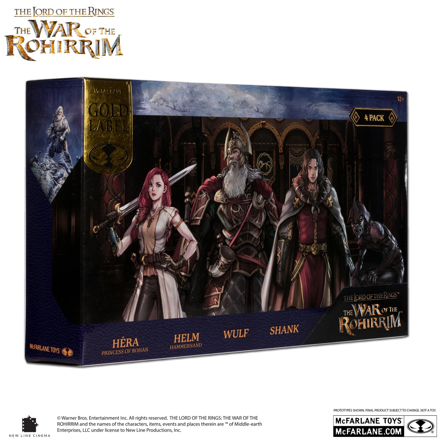 [PRE-ORDER] The Lord of Rings: The War of the Rohirrim 4in Action Figure Gold Label 4 pack McFarlane Toys