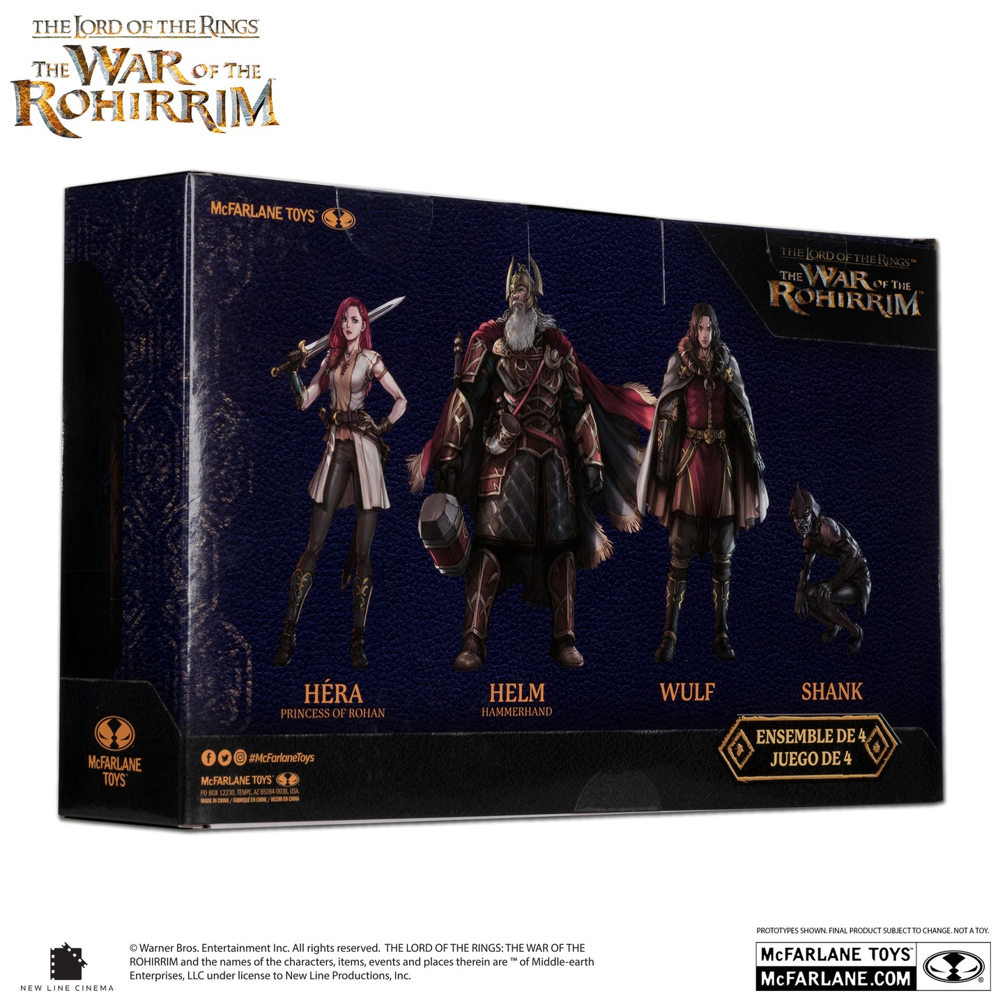 [PRE-ORDER] The Lord of Rings: The War of the Rohirrim 4in Action Figure Gold Label 4 pack McFarlane Toys