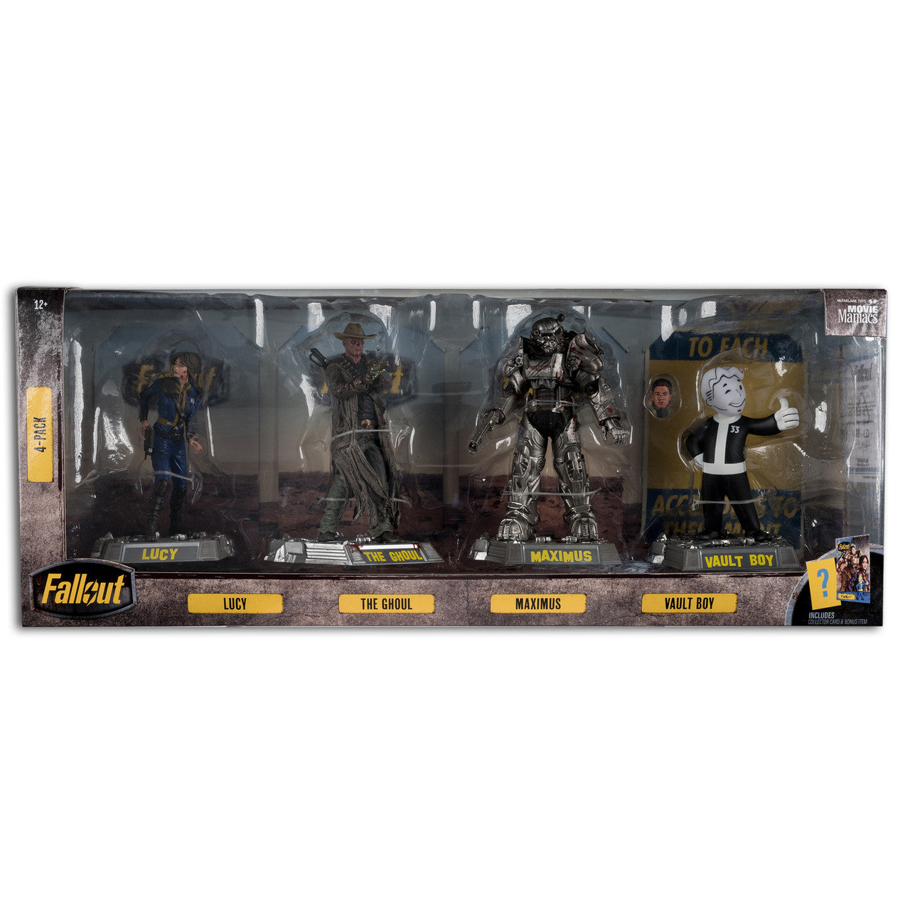 McFarlane Toys - Fallout Lucy, Maximus, The Ghoul & Vault Boy 6in Posed Figures 4pk