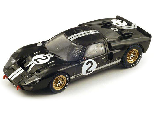 Ford MK 2 #2 Bruce McLaren - Chris Amon "Shelby American" Winner "24 Hours of Le Mans" (1966) with Acrylic Display Case 1/18 Model Car by Spark