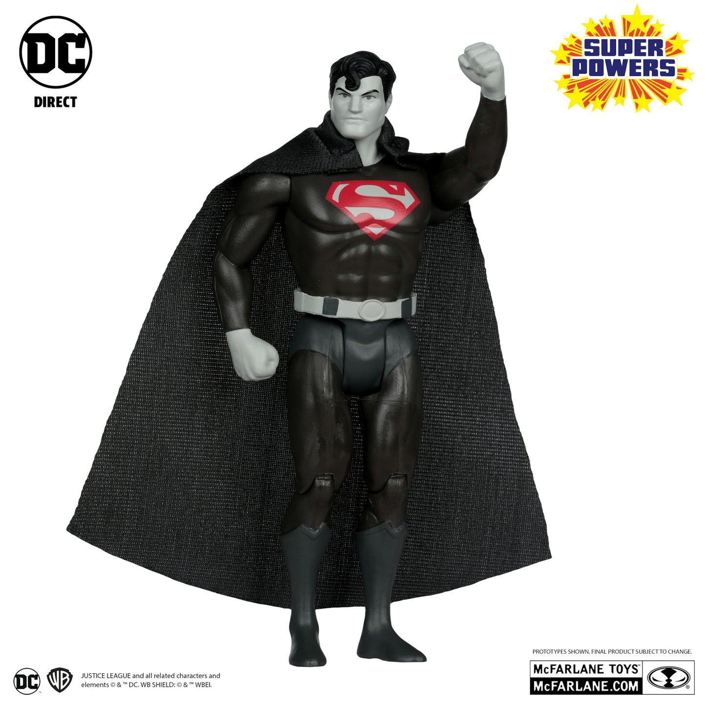 DC Super Powers 3-Pack Superman & Wonder Woman & Batman (B&W with accent)(GOLD LABEL)