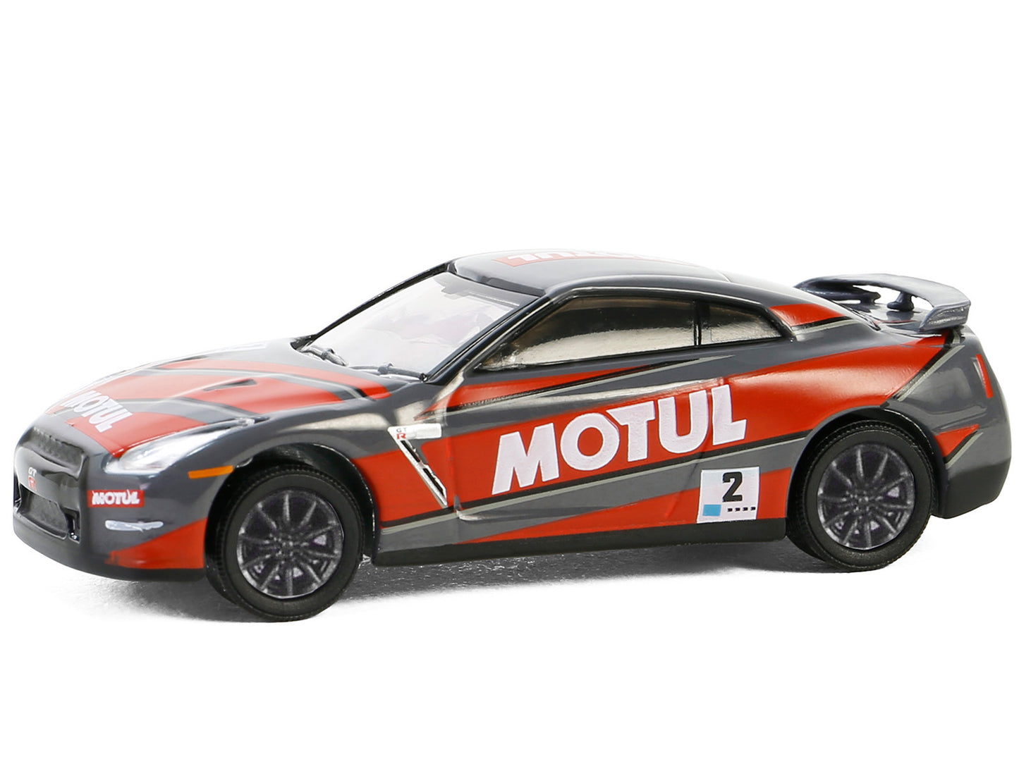 2015 Nissan GT-R (R35) #2 "MOTUL" Gray with Red Graphics "Hobby Exclusive" Series 1/64 Diecast Model Car by Greenlight