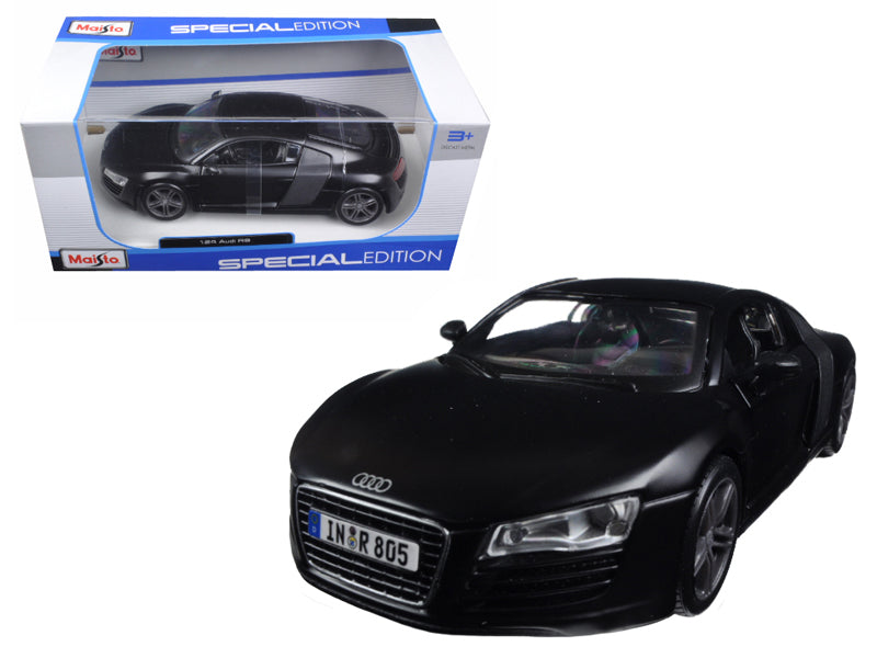 Audi R8 Matt Black "Special Edition" Series 1/24 Diecast Model Car by Maisto