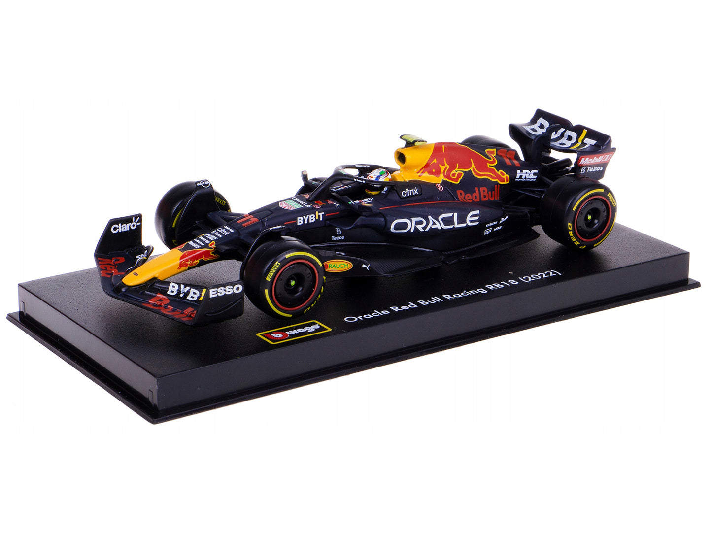 Red Bull Racing RB18 #11 Sergio Perez "Formula One F1 World Championship" (2022) with Display Case 1/43 Diecast Model Car by Bburago