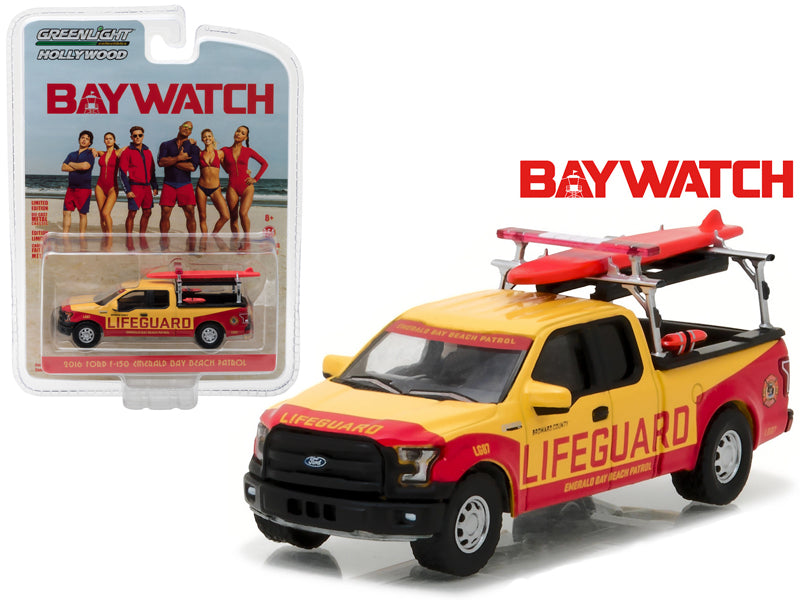 2016 Ford F-150 Emerald Bay Beach Patrol "Baywatch" Movie (2017) 1/64 Diecast Model Car by Greenlight