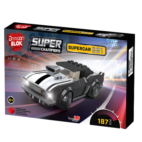 Dragon Blok - Super Champions - Supercar S81 - 187 Pieces Toy in a box - Heretoserveyou