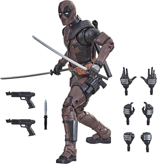Marvel Legends Series 6-inch Premium Deadpool Action Figure Toy from Deadpool 2 Movie and 11 Accessories (Exclusive)