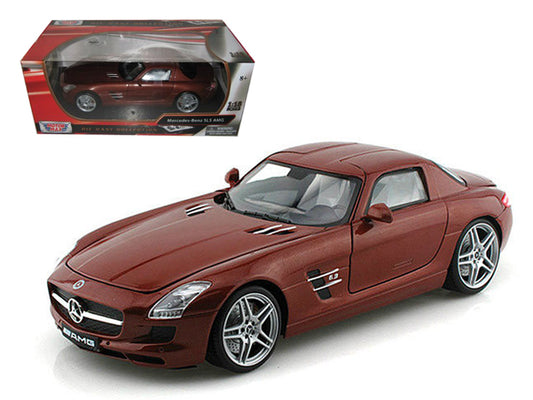 Mercedes SLS AMG Gullwing Chocolate 1/18 Diecast Car Model by Motormax