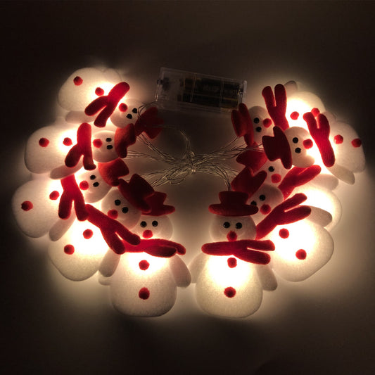 Christmas Plush Snowman Light String Christmas Tree Pendant LED Holiday Party Decoration Lantern