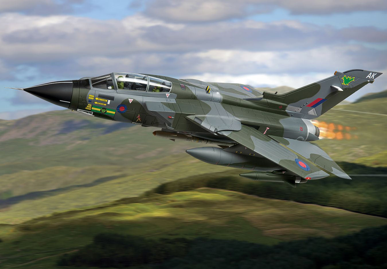 Panavia Tornado GR.1 Aircraft "Johnnie Walker 'Still Going Strong' No. 9 Squadron" (1998) British Royal Air Force "The Aviation Archive" Series 1/48 Diecast Model by Corgi