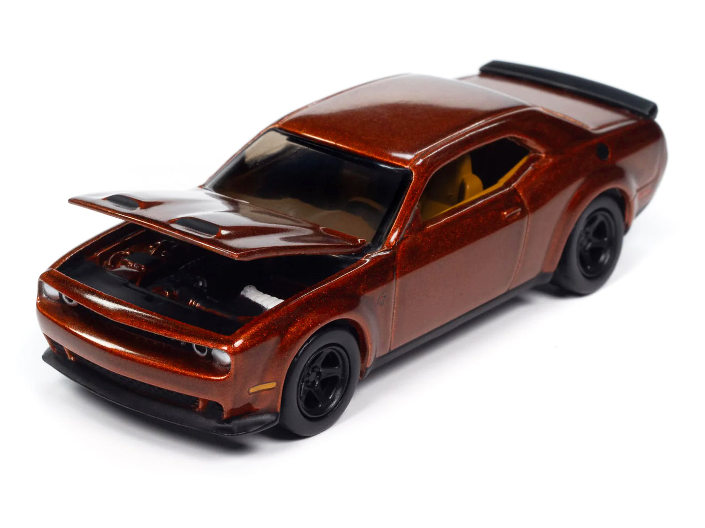 2021 Dodge Challenger SRT Super Stock Sinamon Stick Orange Metallic "Modern Muscle" Series 1/64 Diecast Model Car by Auto World