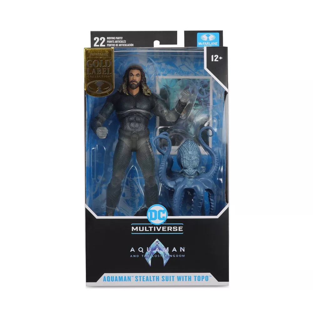 DC Multiverse Aquaman Movie Stealth Suit with Topo 7" Action Figure (Gold Label)