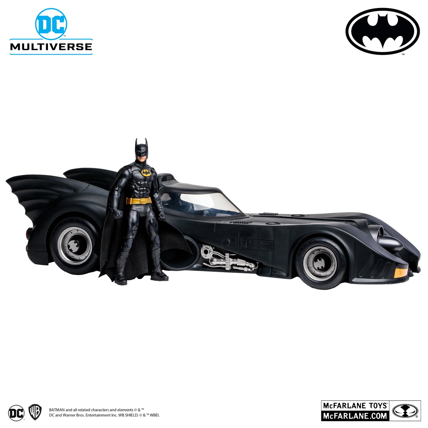 DC Multiverse Gold Label Collection Batman 89 with Batmobile Exclusive Vehicle with Action Figure