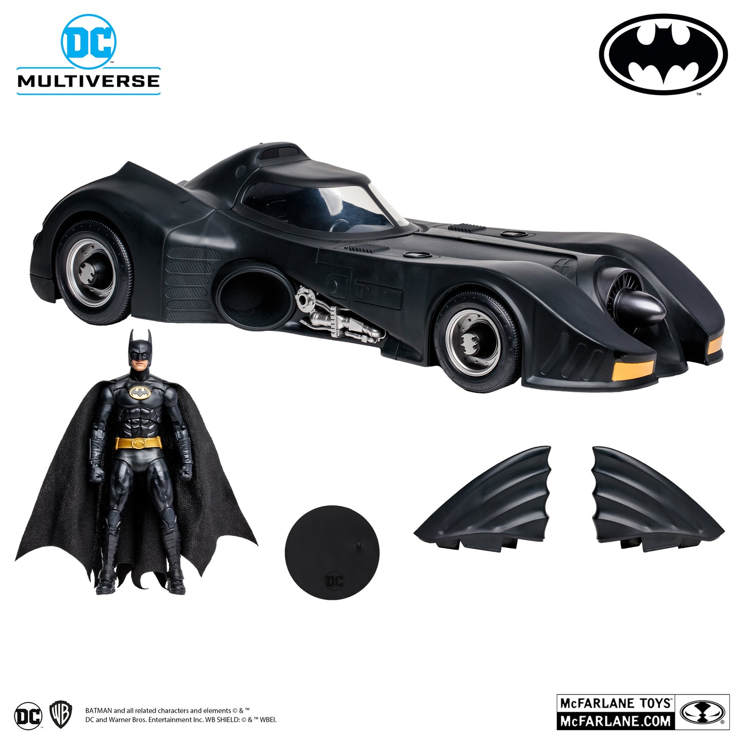 DC Multiverse Gold Label Collection Batman 89 with Batmobile Exclusive Vehicle with Action Figure - Heretoserveyou