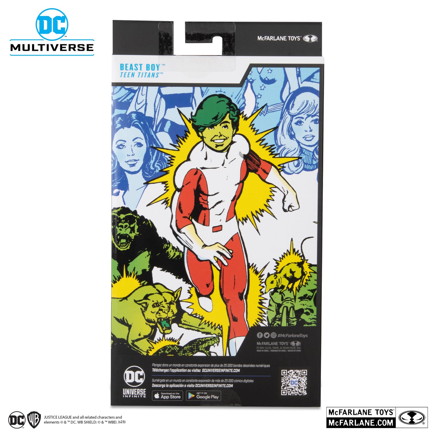 BEAST BOY (TEEN TITANS) (GOLD LABEL) ACTION FIGURE TOY  back view box - Heretoserveyou