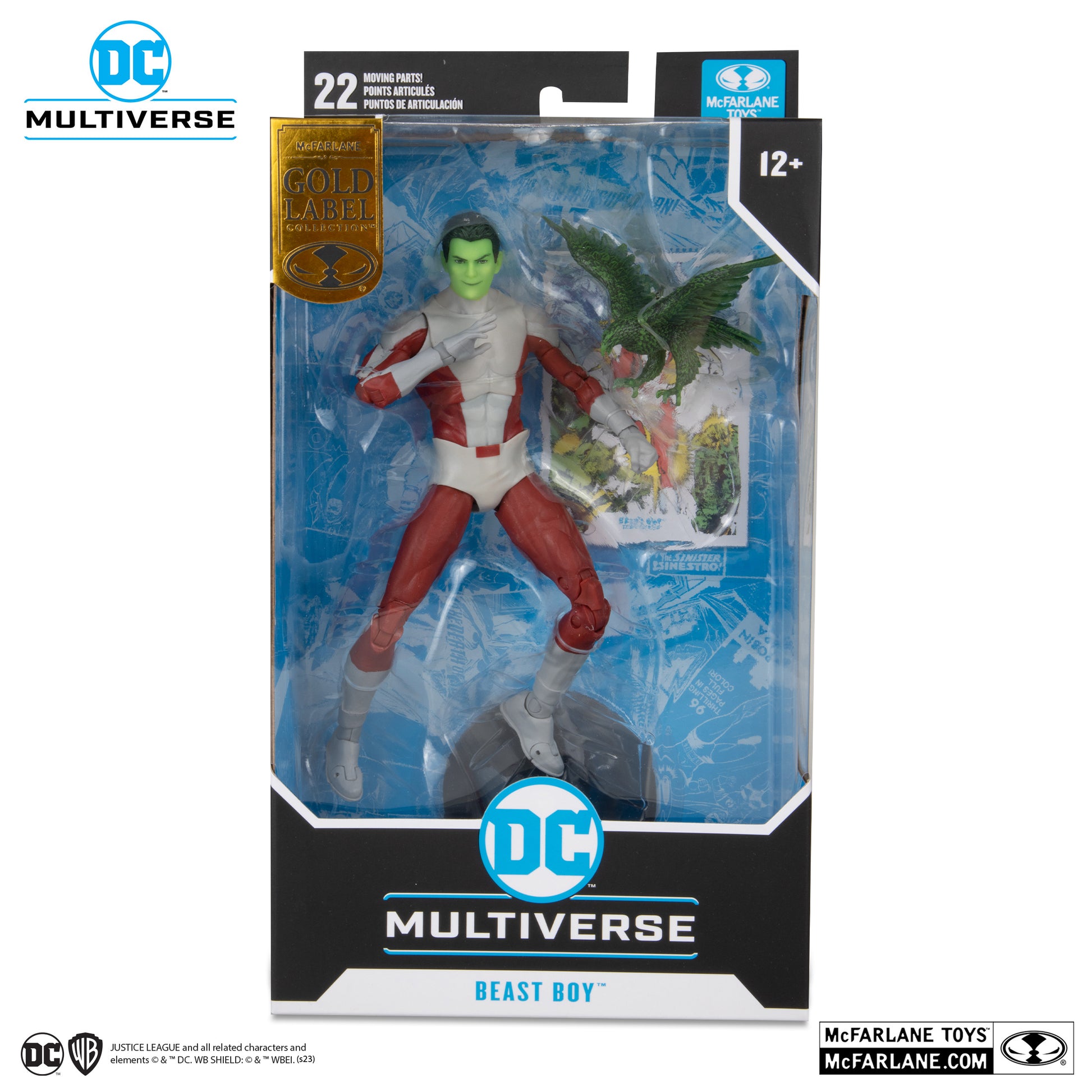 BEAST BOY (TEEN TITANS) (GOLD LABEL) ACTION FIGURE TOY in a box front view - Heretoserveyou