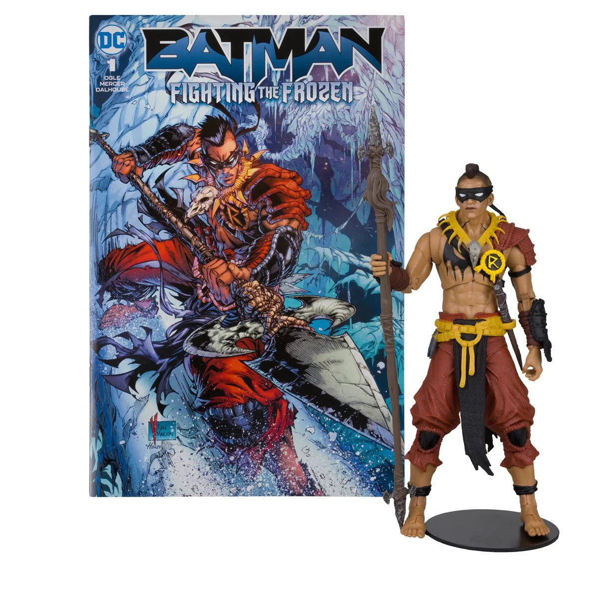 Batman Fighting the Frozen Page Punchers Wave 4 Robin 7-Inch Scale Action Figure with Comic Book - Heretoserveyou