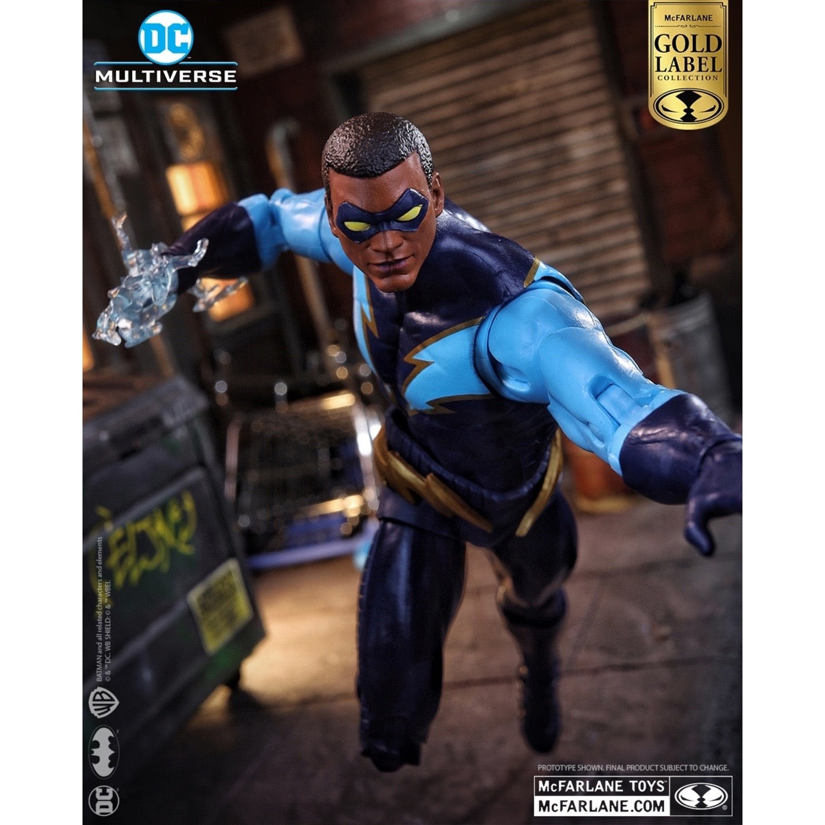 DC Multiverse 7IN - Black Lightning (FINAL CRISIS)(GOLD LABEL) Action Figure Toy - Heretoserveyou