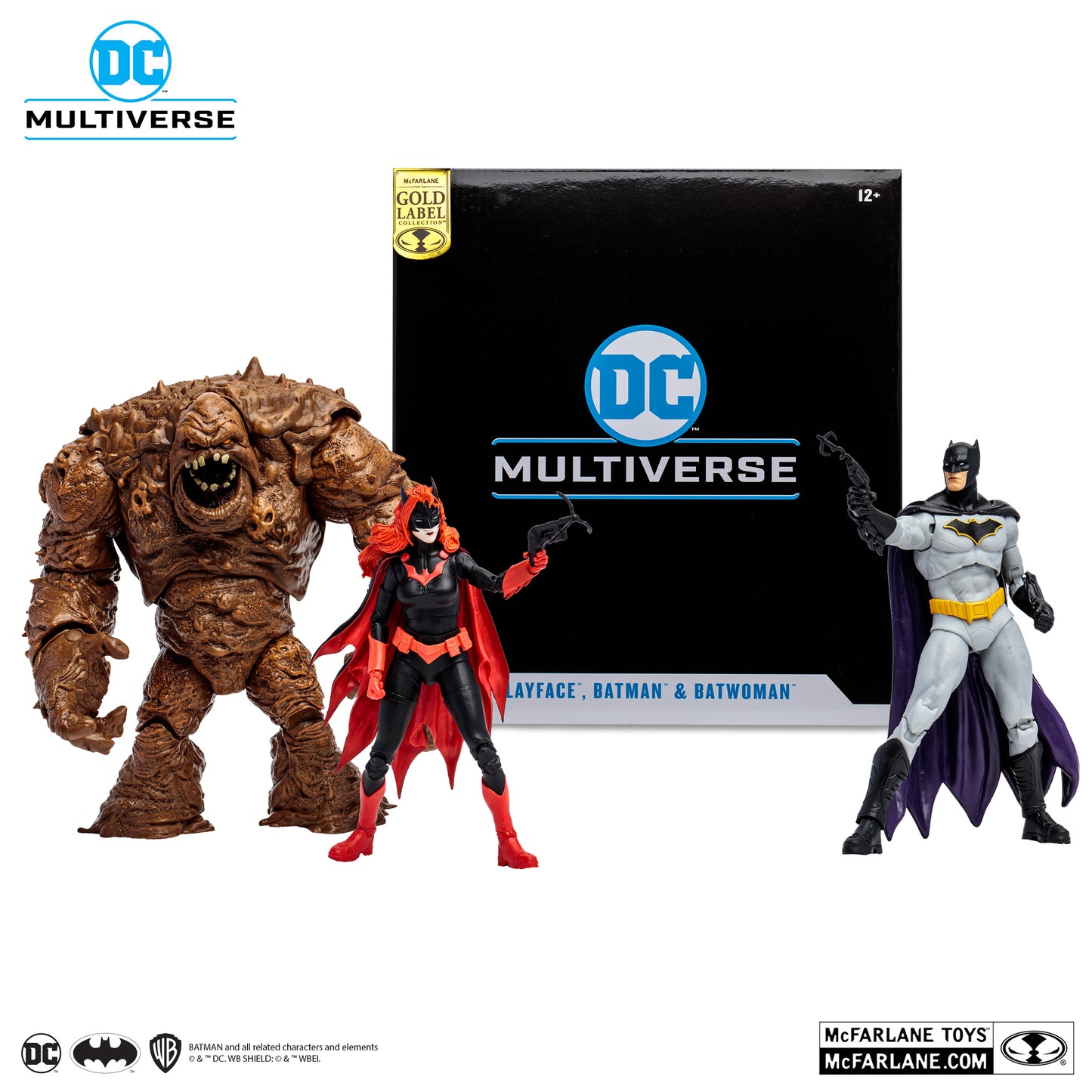 DC Multiverse Clayface, Batwoman and Batman (REBIRTH)(GOLD LABEL) Action Figure Toy