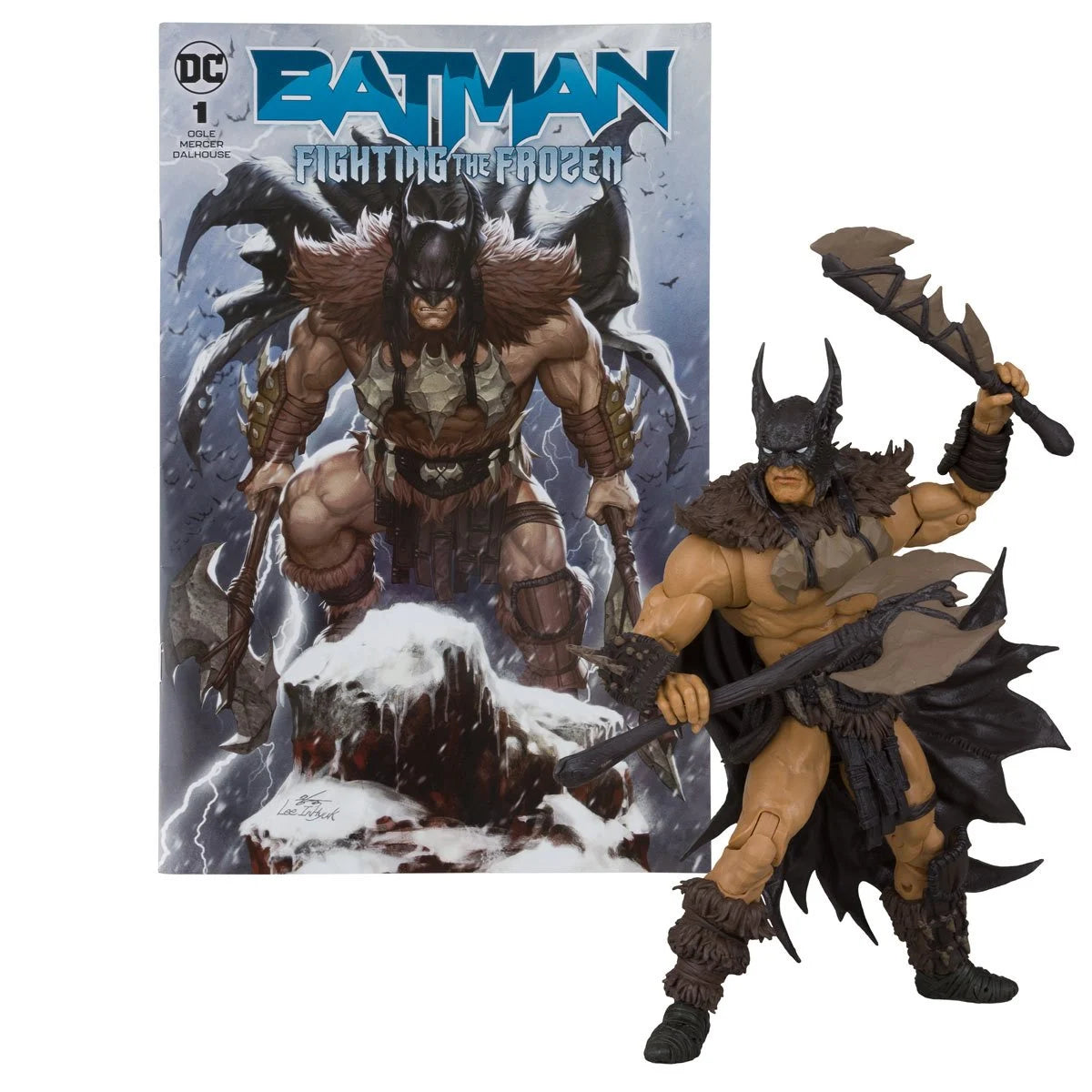 Batman Fighting the Frozen Page Punchers Wave 4 Batman 7-Inch Scale Action Figure with Comic Book - Heretoserveyou