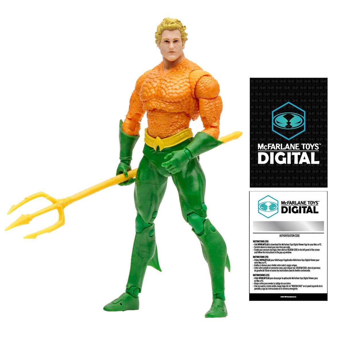 DC Direct Aquaman DC Classic 7-Inch Scale Wave 1 Action Figure with McFarlane Toys Digital Collectible