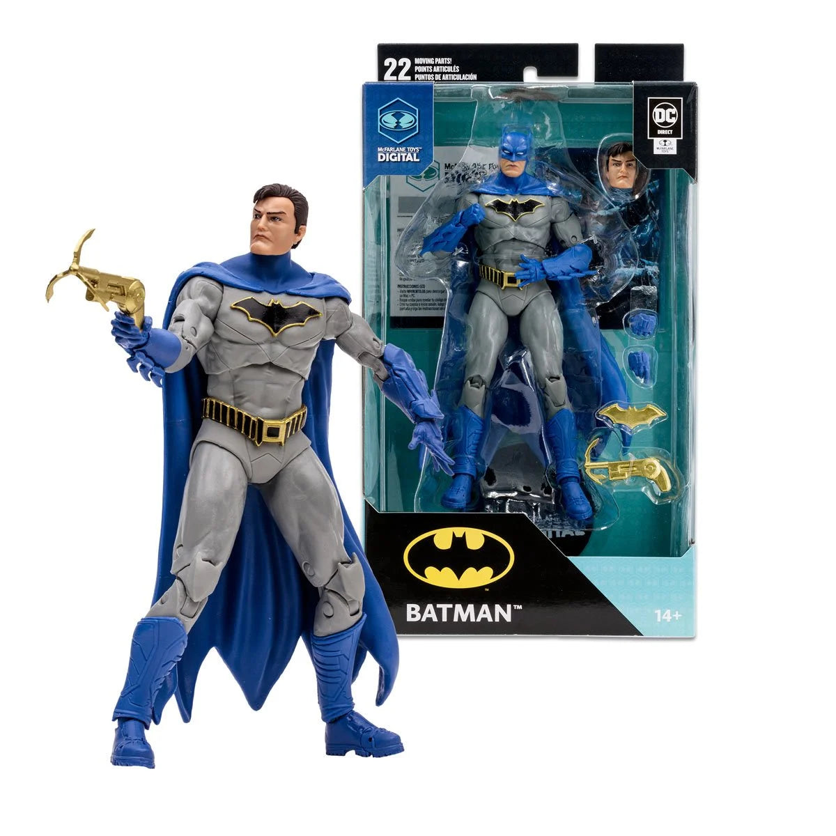 DC Direct Batman DC Rebirth 7-Inch Scale Wave 1 Action Figure with McFarlane Toys Digital Collectible