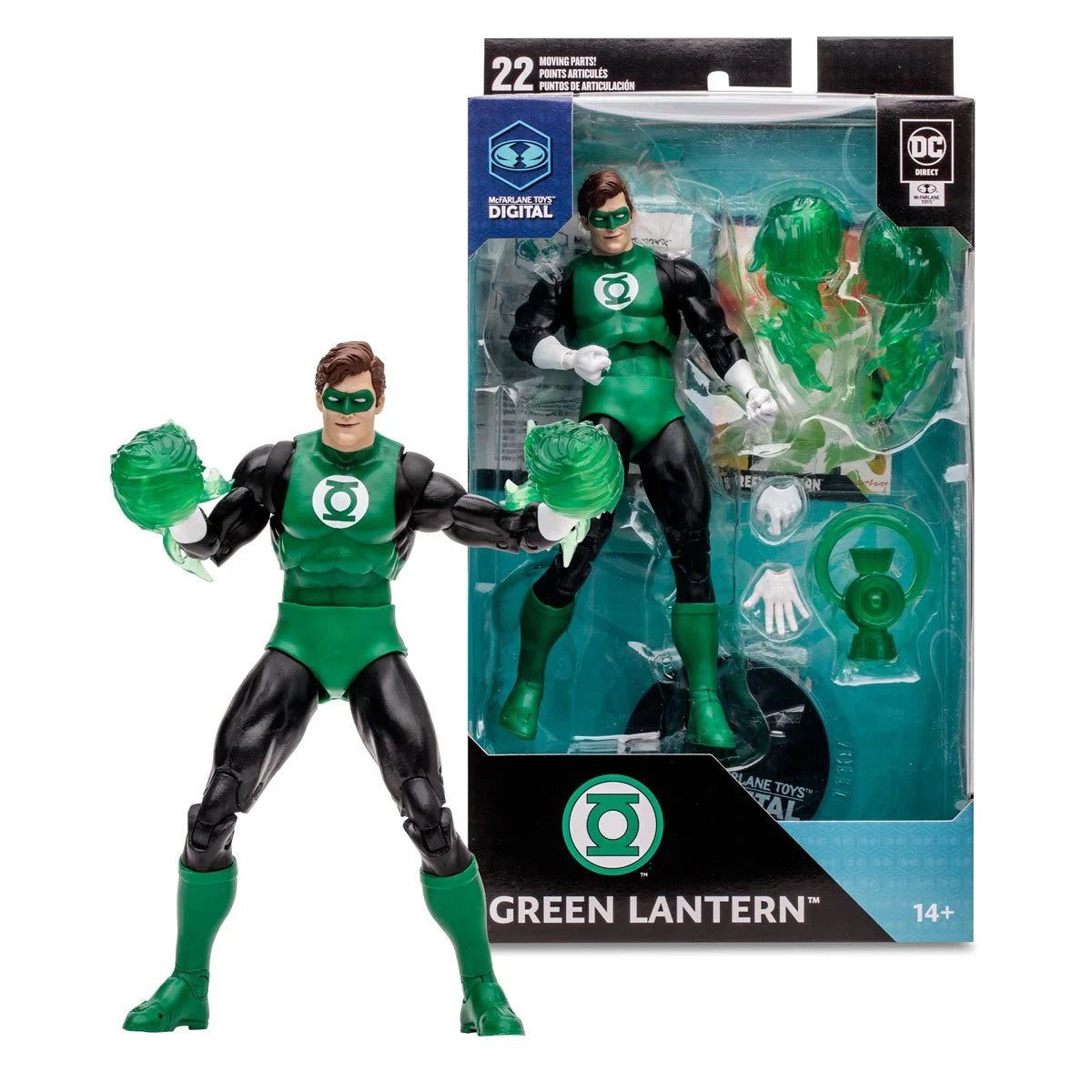 DC Direct Green Lantern Hal Jordan Silver Age 7-Inch Scale Wave 1 Action Figure with McFarlane Toys Digital Collectible