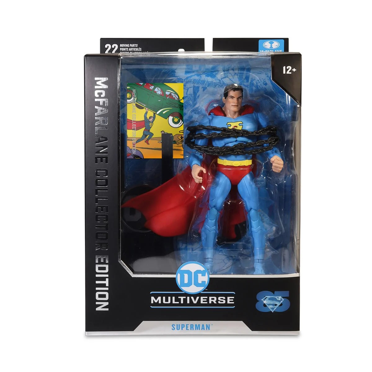Superman Action comics Figure in a packaging front - Heretoserveyou