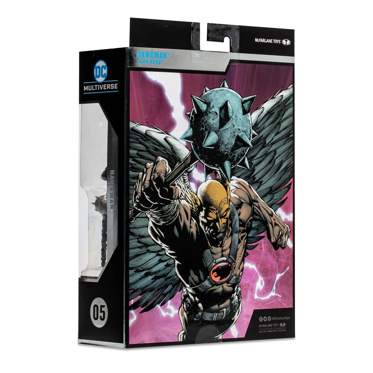 DC McFarlane Collector Edition Wave 2 Hawkman Zero Hour 7-Inch Scale Action Figure back view - heretoserveyou
