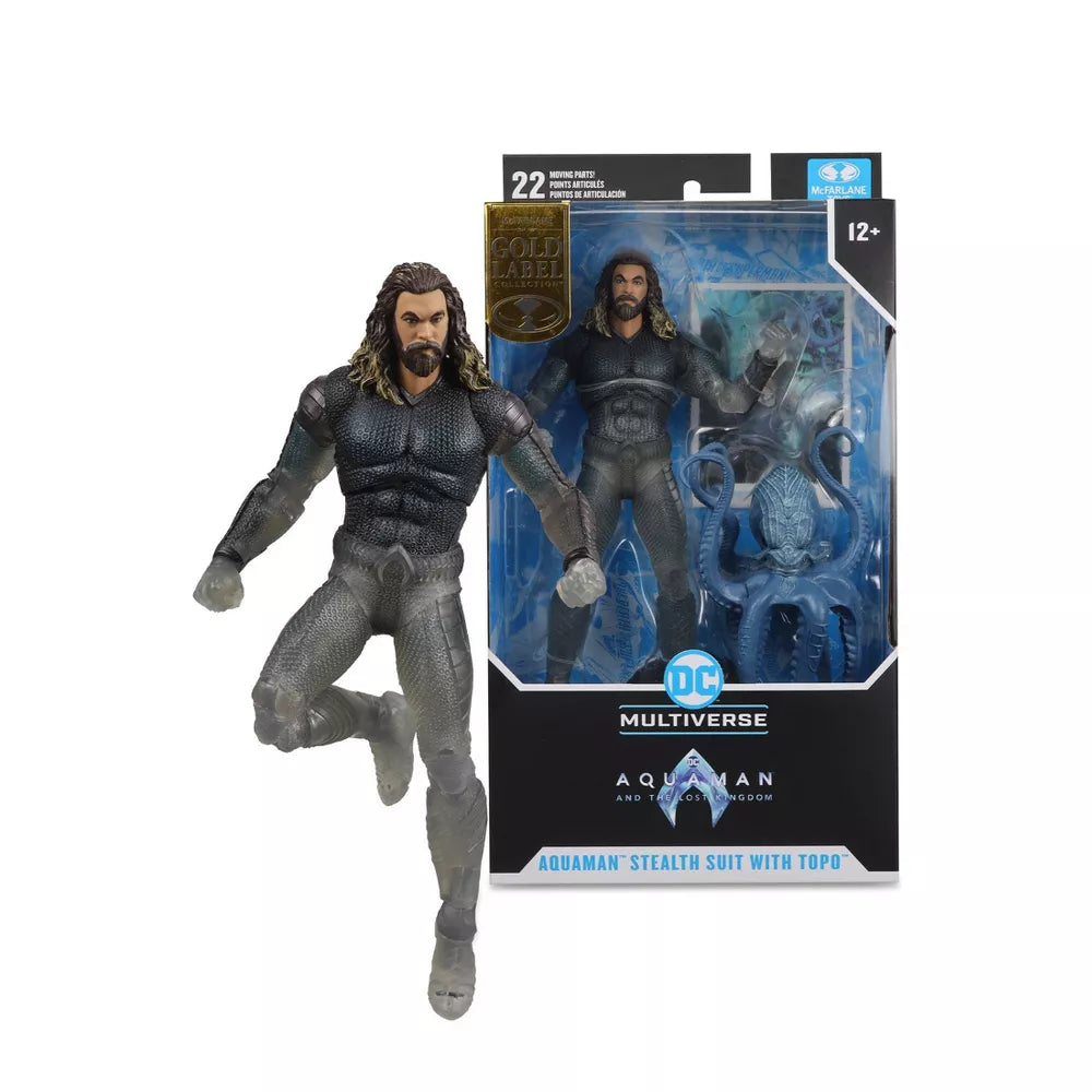 DC Multiverse Aquaman Movie Stealth Suit with Topo 7" Action Figure (Gold Label)